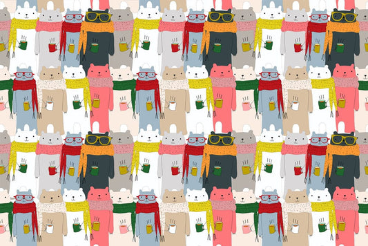 custom cold bears animal wallpaper mural for room decor
