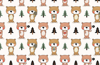Bears in Love Photo Wallpaper Custom Art Design