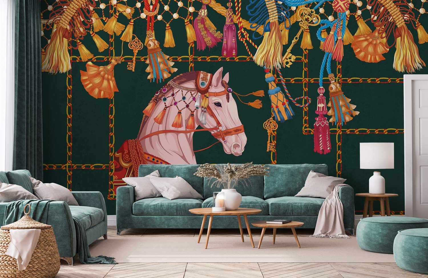 Beautiful Horse Wallpaper Mural Living Room