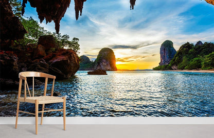 Beautiful Cave Landscape Wallpaper Home Decor