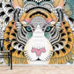 Gorgeous Tiger Face Wallpaper Mural for Use as a Decoration in Your Home