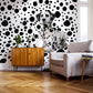 Wall murals for hallways with spotted backgrounds keep the spotted dog perfectly stationary.