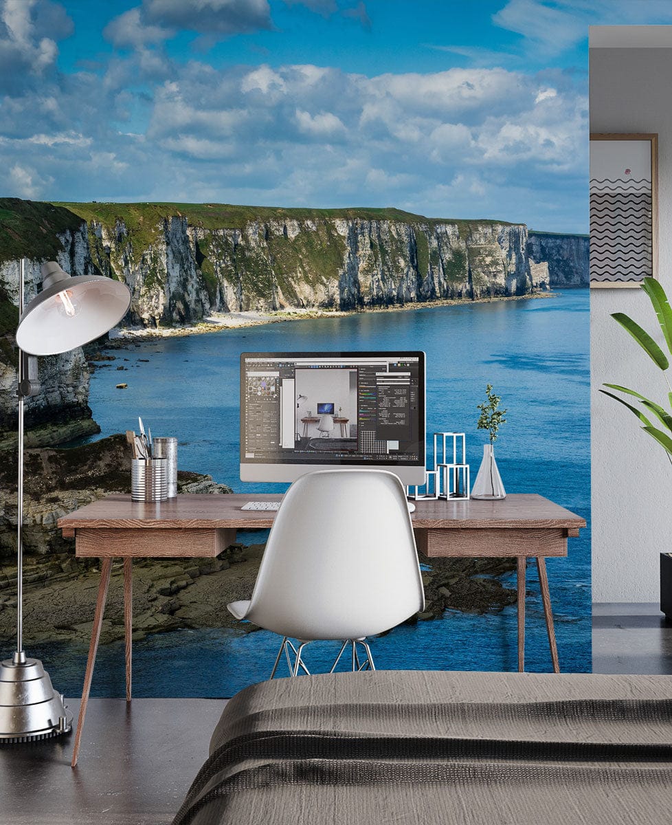 Wall Mural Wallpaper of Bempton Cliffs Landscape for the Workplace Decoration