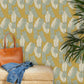 Wallpaper Mural with Bicolor Palm Leaves for the Hallway