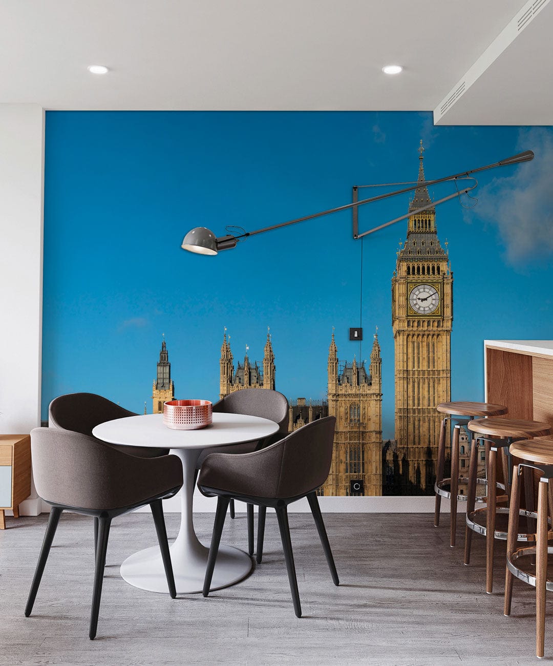 landmark wallpaper mural geust room design