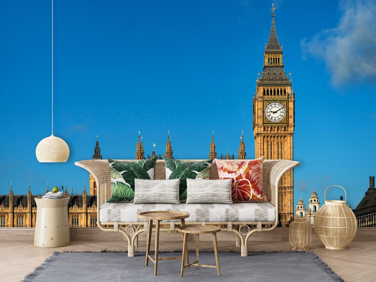 big ben landscape mural living room decoration idea