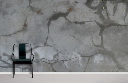 Home Decoration Featuring a Bionic Grey Concrete Wallpaper Mural.