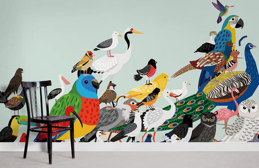 Birds Flock Animal Wallpaper Mural for Room decor