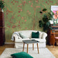 vintage style wallpaper mural for lounge design