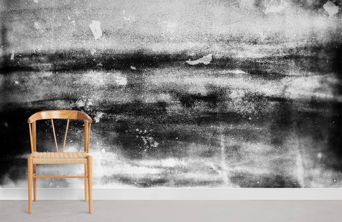 Black & White Frosted Ombre Wallpaper Room