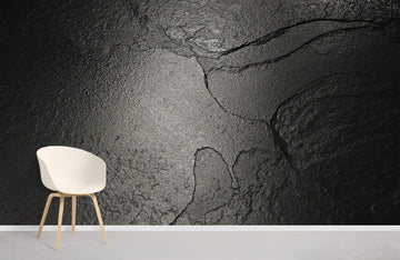 Luxurious Textured Black Marble Mural Wallpaper