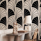Black & White Art Deco Wall Mural Custom Design
