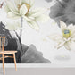 lotus and dragonfly flower wallpaper mural