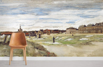 Vintage Watercolor Landscape Mural Wallpaper