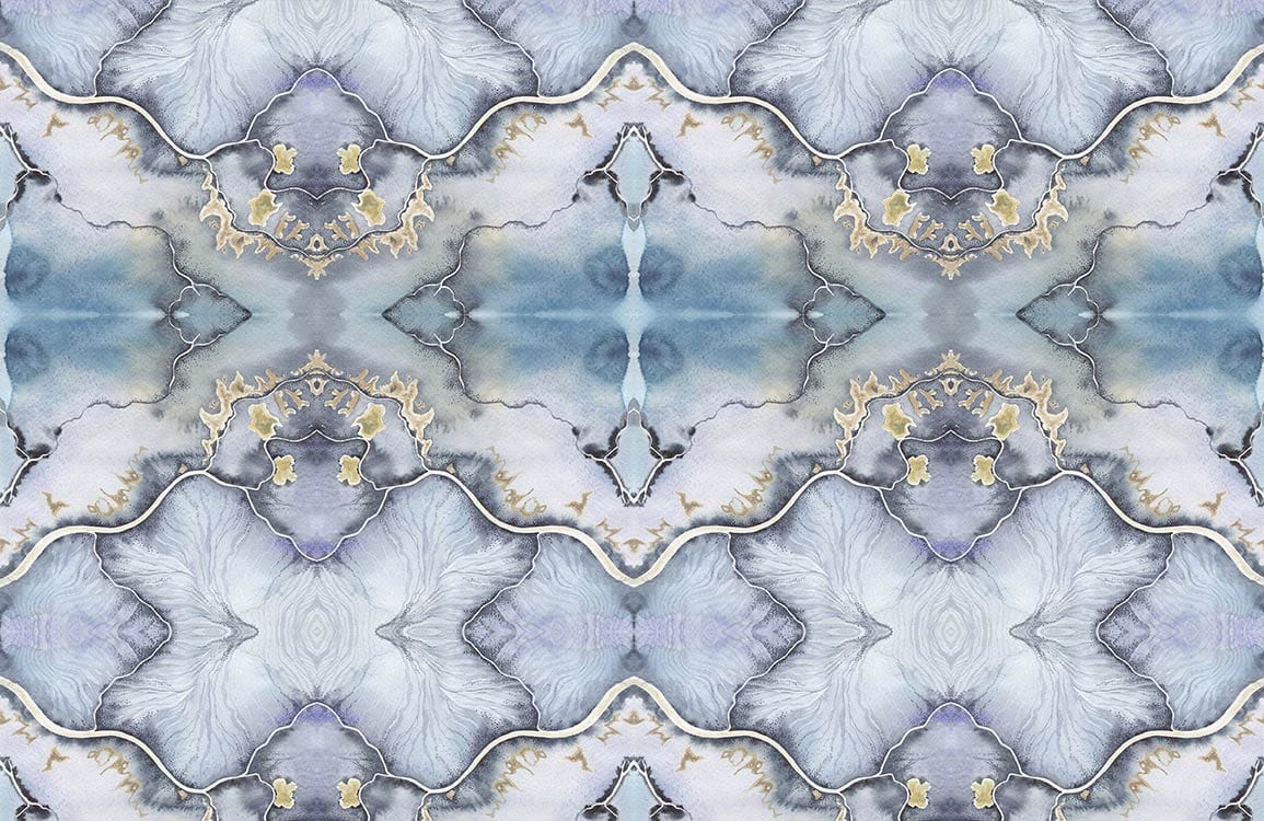 Elegant Gold Marble Geometric Mural Wallpaper
