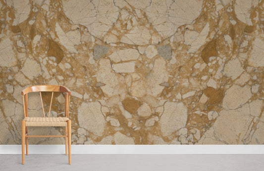 Concrete Yellow Mineral Wallpaper Mural Room Decoration Idea