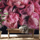 bloomy pink petals wallpaper mural hallway decor