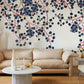 blue berry fruit wallpaper mural for living room decor