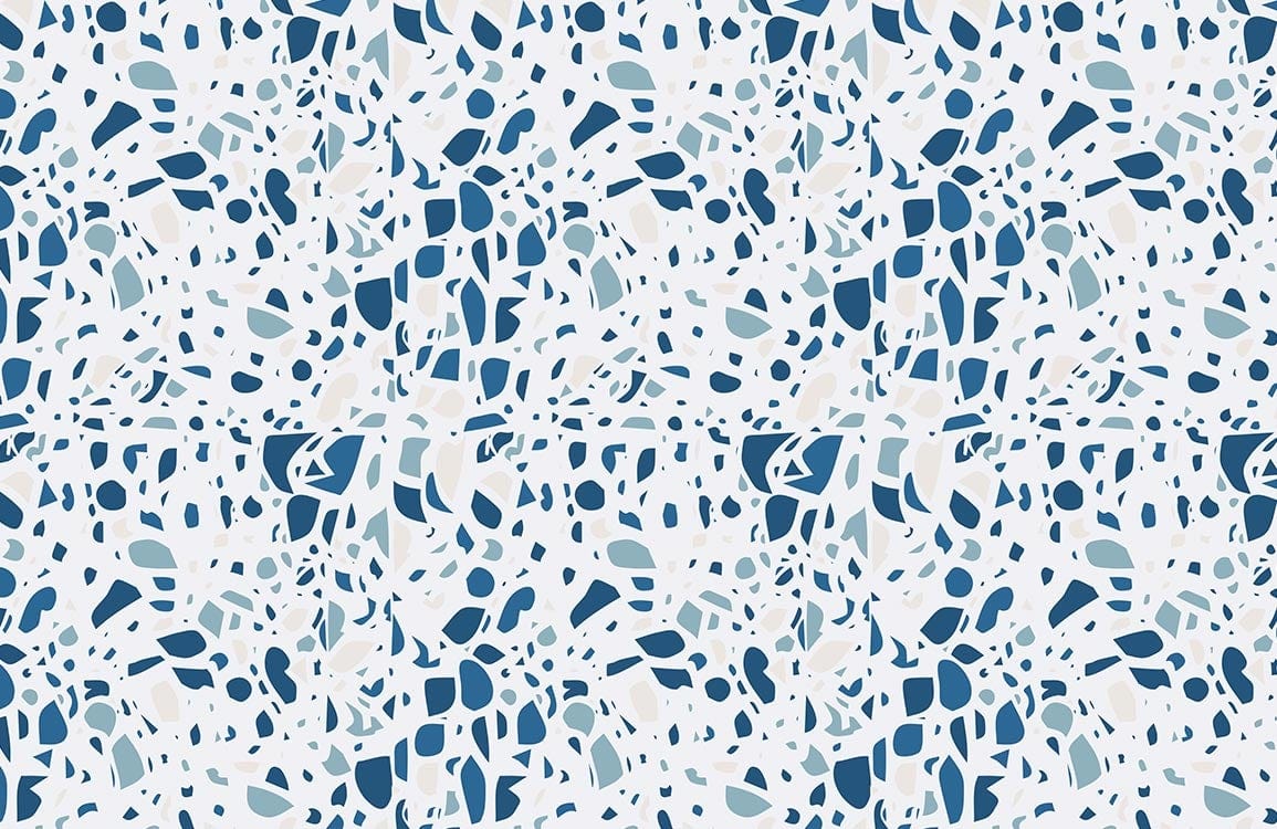 Modern Abstract Blue Geometric Mural Wallpaper