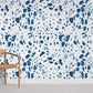 Kitchen Wallpaper Mural Featuring a Blue Chip and Marble Pattern