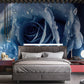 Wallpaper mural featuring a blue enchantress for use as bedroom decor