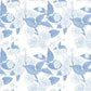 Blue Floral Pattern Fresh Wallpaper Home Decor