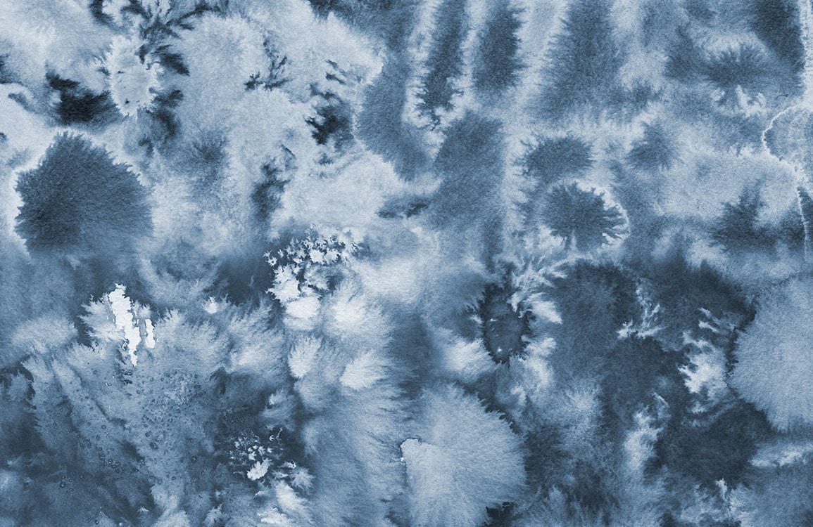 Abstract Watercolor Blue Wallpaper Mural