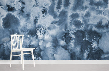 Abstract Watercolor Blue Wallpaper Mural