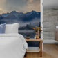 Wallpaper Mural for Bedroom Decoration Featuring Blue and Foggy Mountains Landscapes