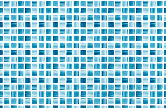 Ombre Tile Blue Pattern Mural Home Decor