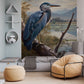 Majestic Heron Nature Landscape Mural Wallpaper