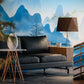 blue mountain wallpaper mural for home interior decor