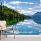 Blue Sky & Lake Scenery Wallpaper Home Decor