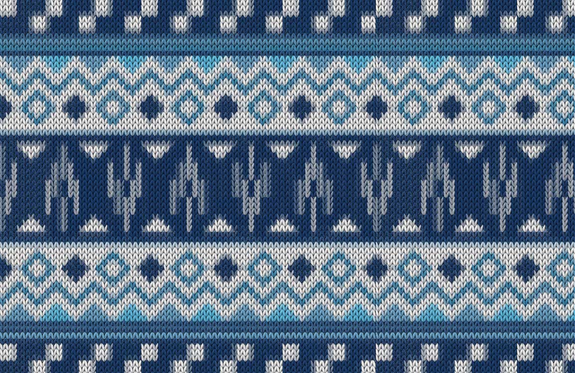 Navy Blue Geometric Scandinavian Mural Wallpaper