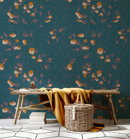 Wallpaper Mural with a Chips and Marble Pattern for the Living Room Decor