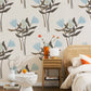 Blue Tulips Pattern Custom Wallpaper Design
