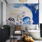 Bathroom Wall Mural with Mud Flow Effect made of Marble