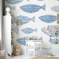 fish pattern art mural wallpaper decoration