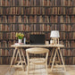 Home Office Bookshelf Wood Effect Wallpaper Mural Mural