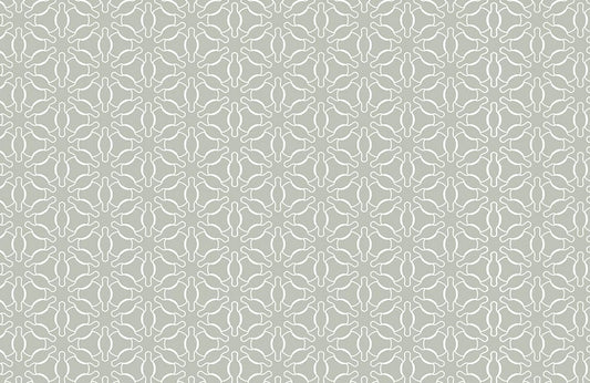 Wallpaper mural with a geometric flower pattern for use as home decor.