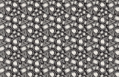 Modern Abstract Geometric Black Wallpaper Mural