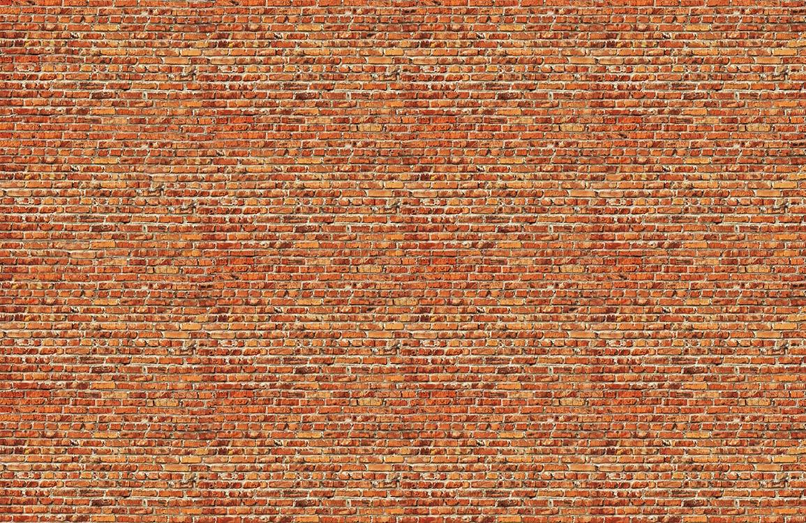 Muro di Carta da Parati con Testura in Mattone Rosso Rustico
