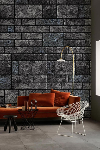 dark brick pattern photo murals art