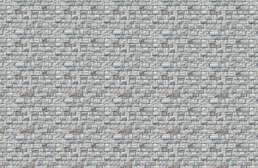 Modern Grey Brick Pattern Mural Wallpaper