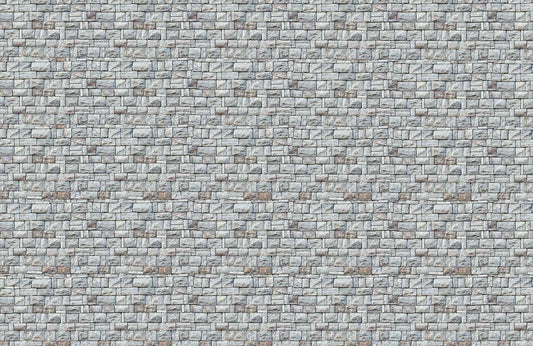 Modern Grey Brick Pattern Mural Wallpaper