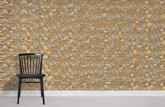 Rustic Stone Textured Wallpaper Mural