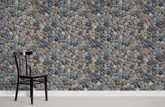 Pebble Stone Textured Mural Wallpaper