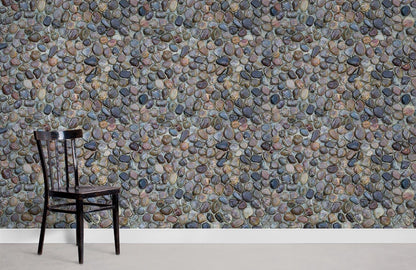 Pebble Stone Textured Mural Wallpaper