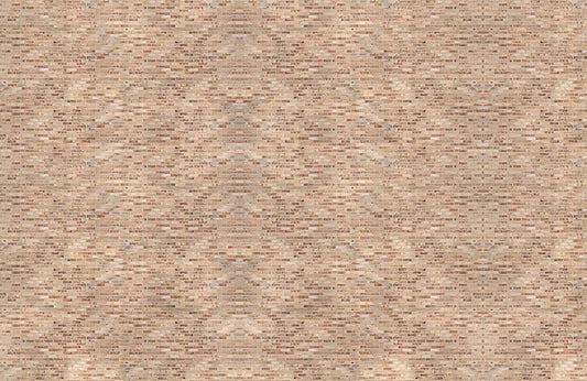 Rustic Textured Beige Brick Mural Wallpaper