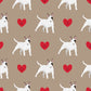 Wallpaper Mural with a Dog and a Heart for Home Decoration
